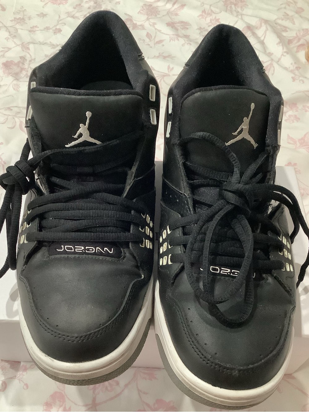 Jordan Black and White High-Top Sneakers